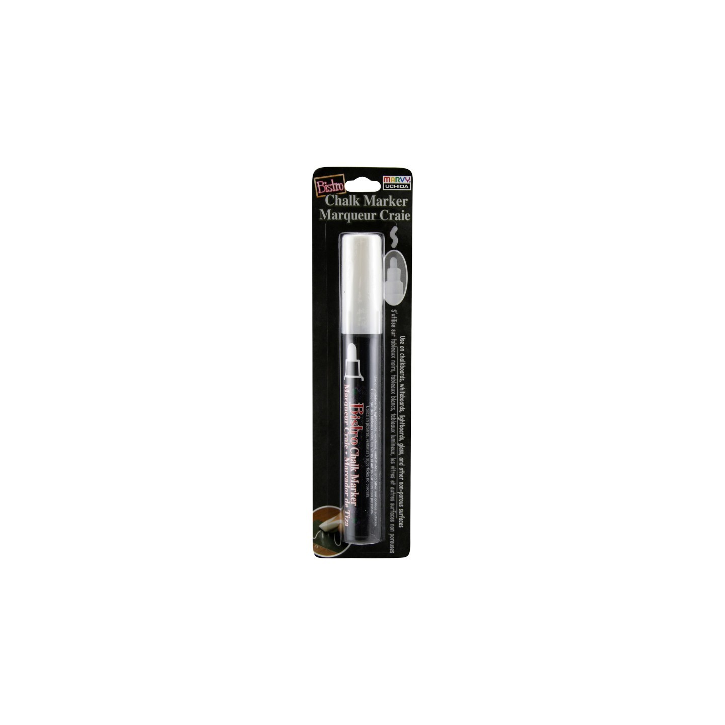 Marvy Uchida® Bistro White Chalk Marker, Broad Tip, Single
