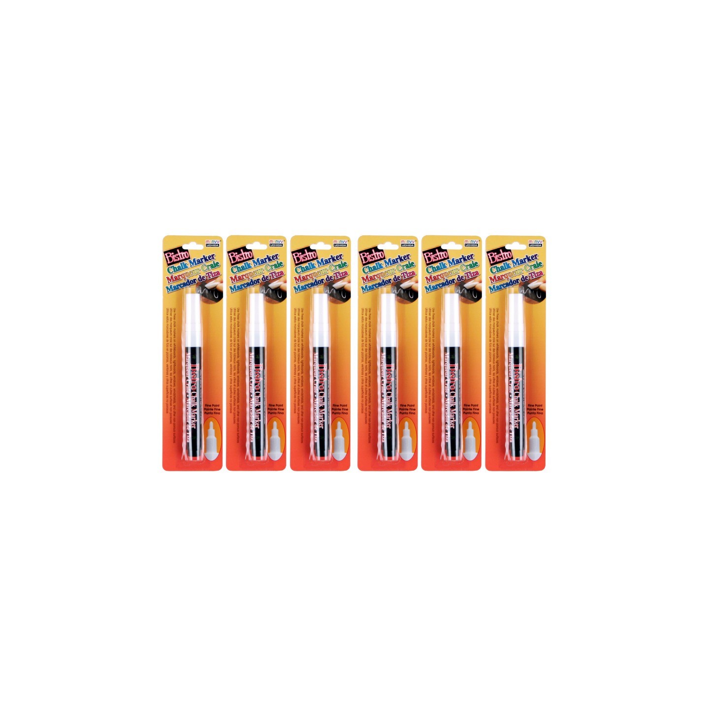 Marvy Uchida® Bistro White Marker, Fine Tip, Pack of 6