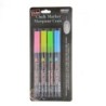 Marvy Uchida® Bistro Chalk Markers, Extra Fine Tip 4-Color Set, Fluorescent Pink, Blue, Green, Yellow