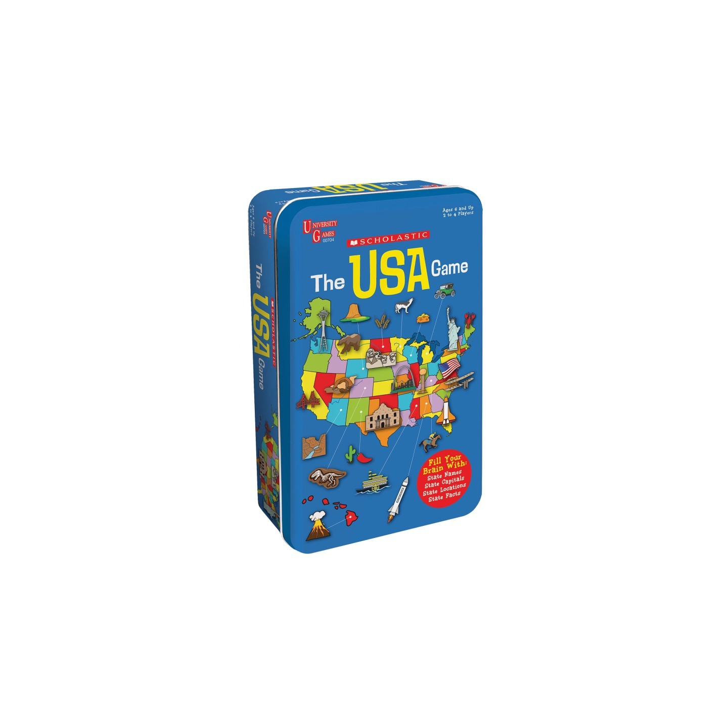University Games The Scholastic USA Game Tin
