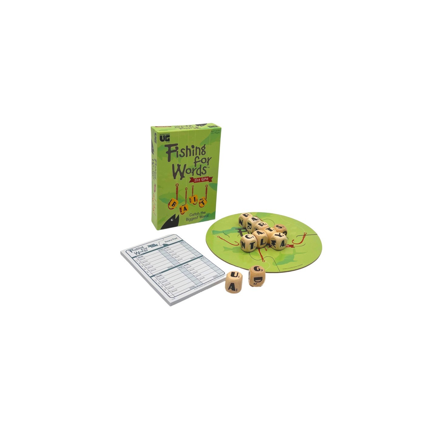 University Games Fishing For Words Dice Game