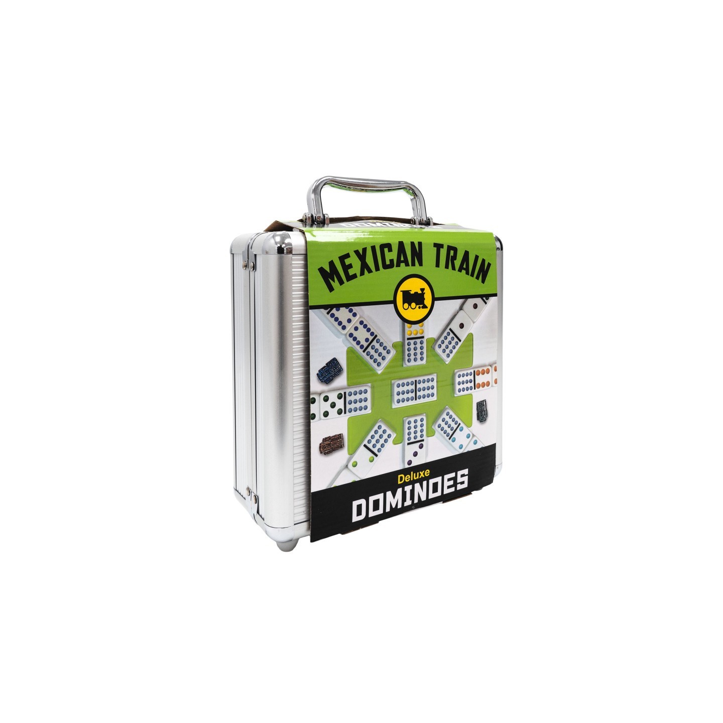University Games Mexican Train Dominoes, Deluxe Case