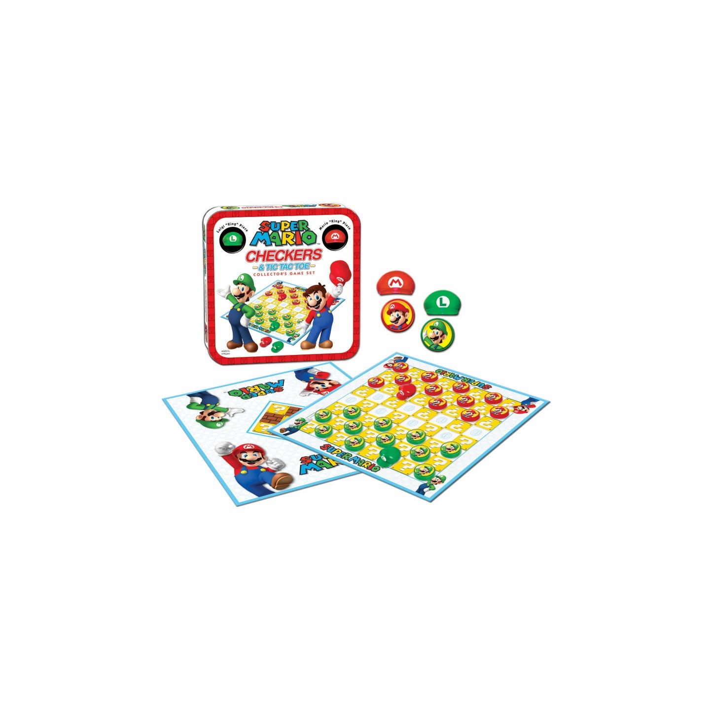 USAopoly Super Mario™ Checkers & Tic Tac Toe Collector's Game Set