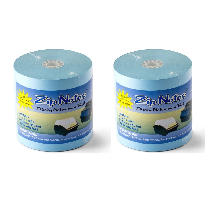 Zip Notes Zip Notes Refill Paper, Blue, Pack of 2