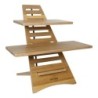 Victor Acacia Wood Standing Desk For Laptops, Two Tiers