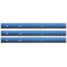 Victor Easy Read™ Ruler, Stainless Steel, Blue/Black, 18", Pack of 3