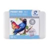 Van Gogh Watercolor Plastic Pocket Box, 12 Pan Vibrant Color Selection