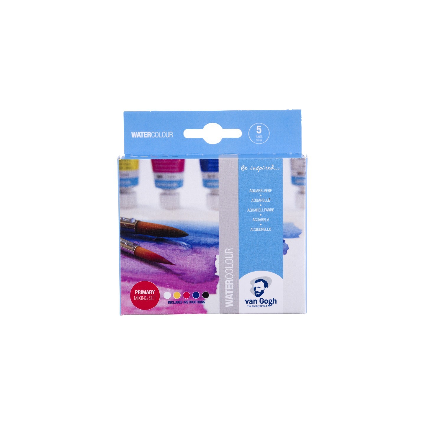 Van Gogh Watercolor Tube Set, 5 x 10mL, Primary Mixing Selection