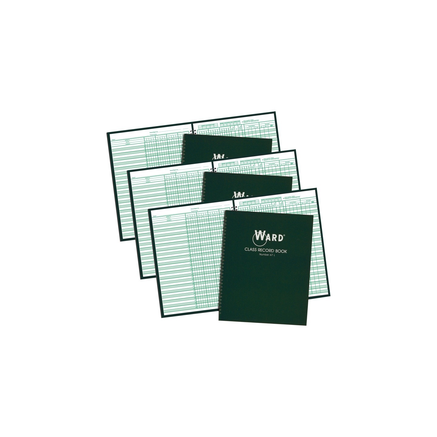 WARD® Class Record Book, 38 Name, 6-7 Week Periods, Pack of 3