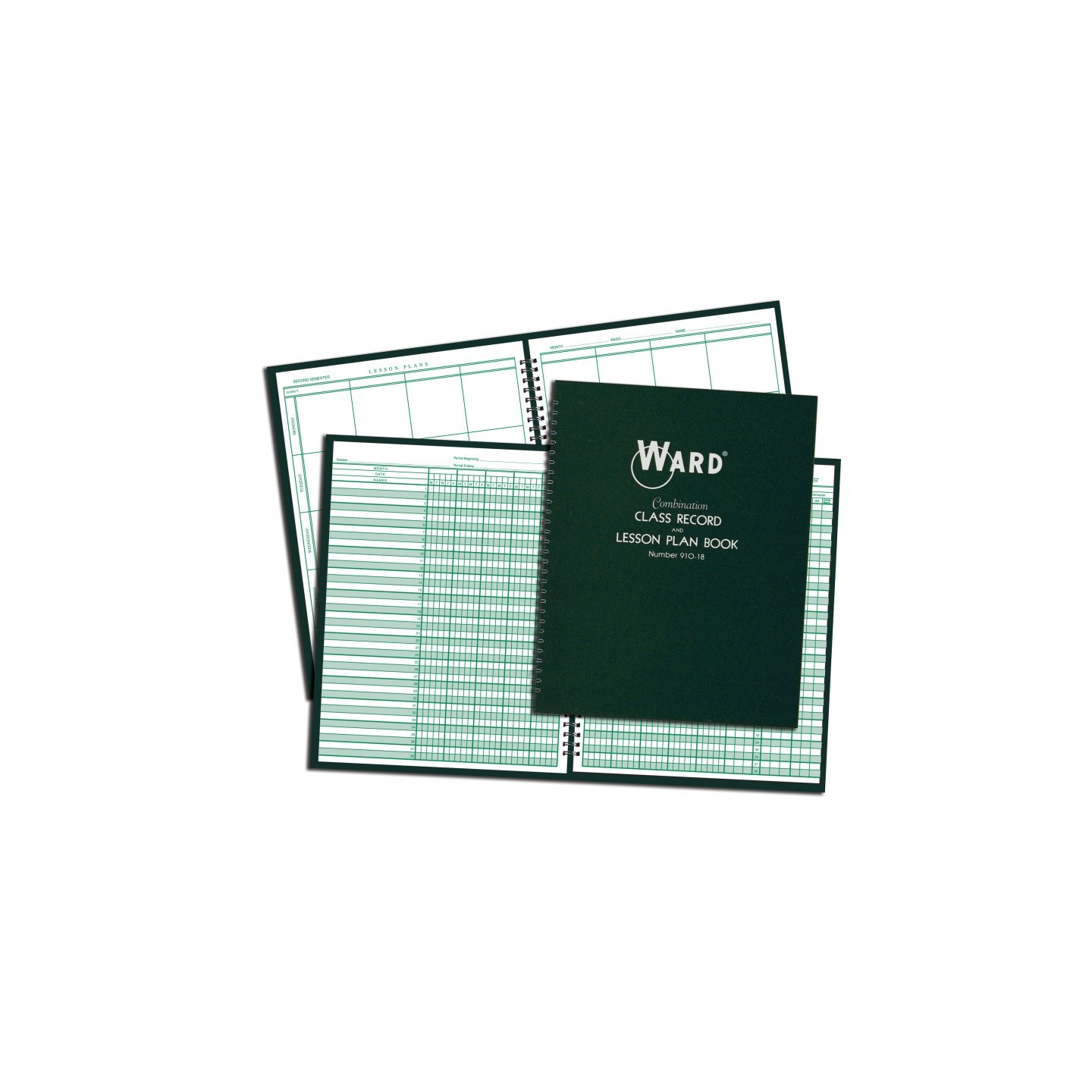 WARD® Combination 9-10 Week Class Record + 8 Period Lesson Plan Book