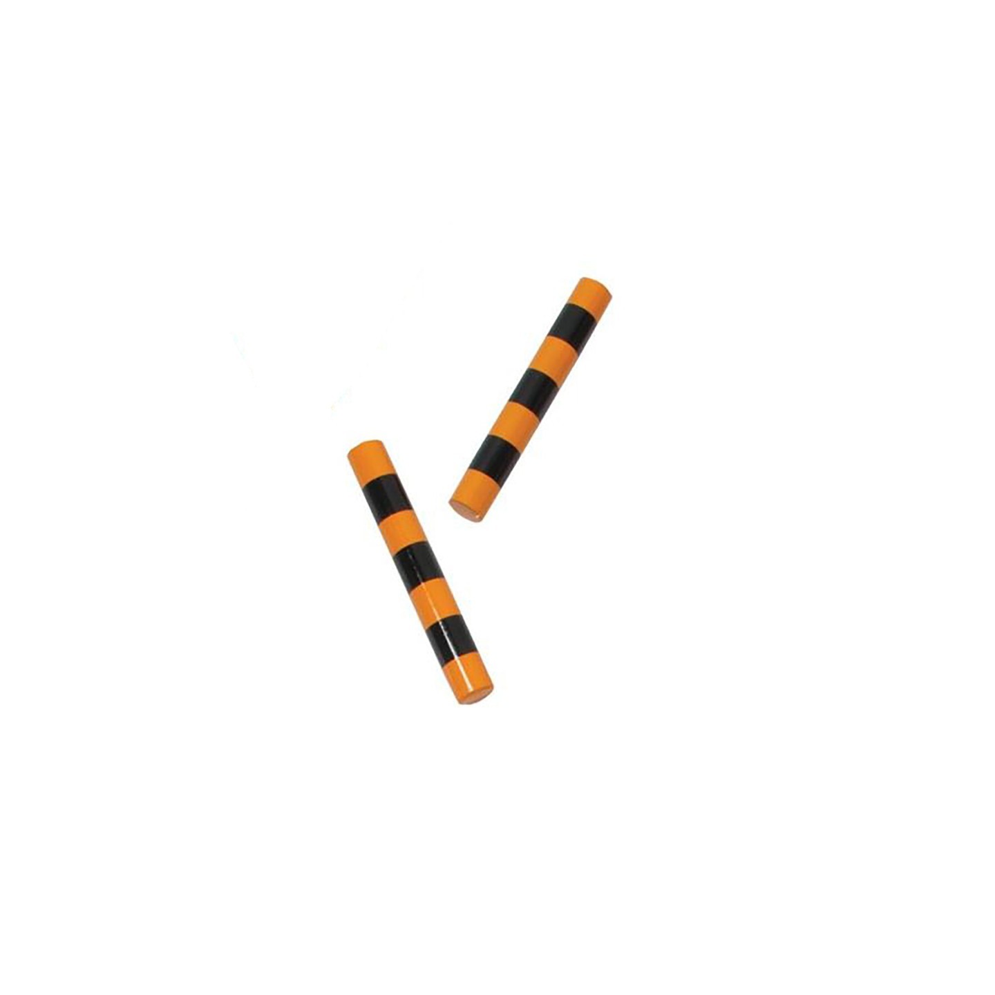 Westco Educational Products Clave Shakers, Yellow/Black Stripe, Set of 2