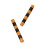 Westco Educational Products Clave Shakers, Yellow/Black Stripe, Set of 2