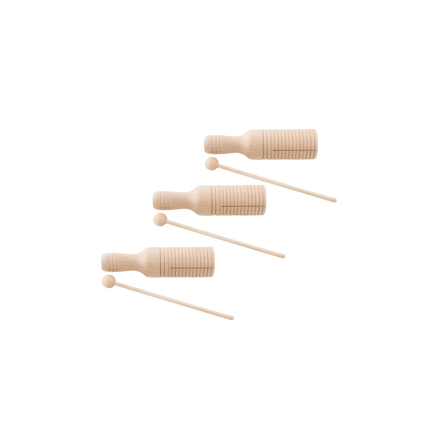 Westco Educational Products Medium Guiro Crow Sounder with Mallet, Pack of 3