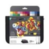 Winsor & Newton Promarker™ Brush Student Designer Zipper Wallet, Assorted Colors, Set of 24