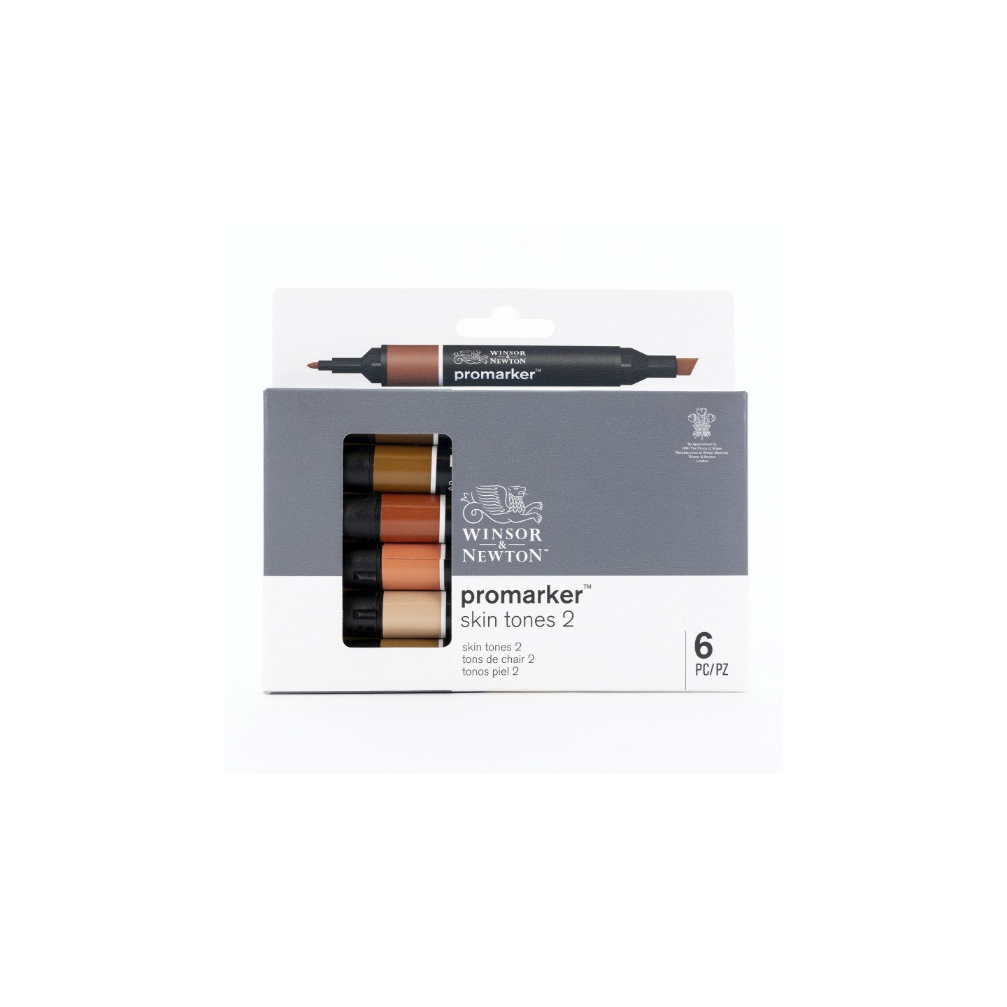 Winsor & Newton Promarker™, Skin Tones 2, Set of 6
