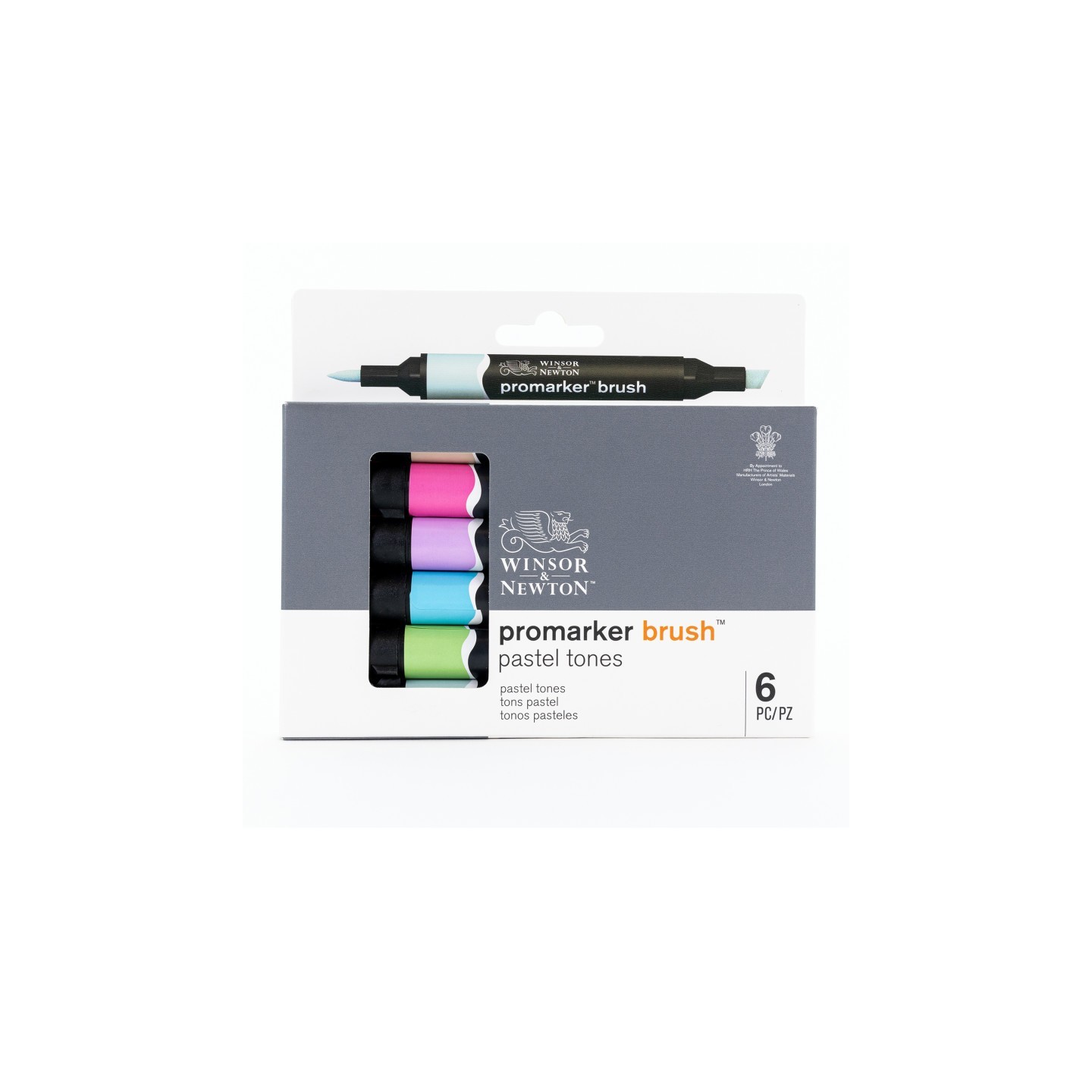 Winsor & Newton Promarker™ Brush, Pastel Tones, Set of 6