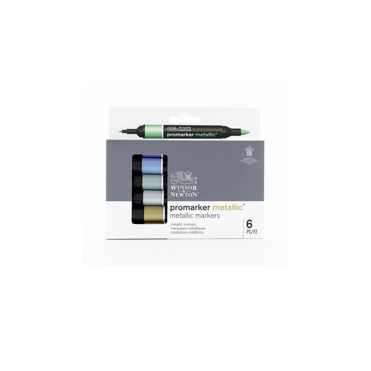 Winsor & Newton Promarker™, Metallic Colors, Set of 6