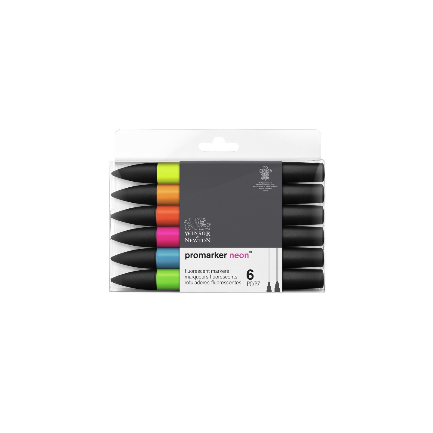 Winsor & Newton Promarker™, Neon Colors, Set of 6
