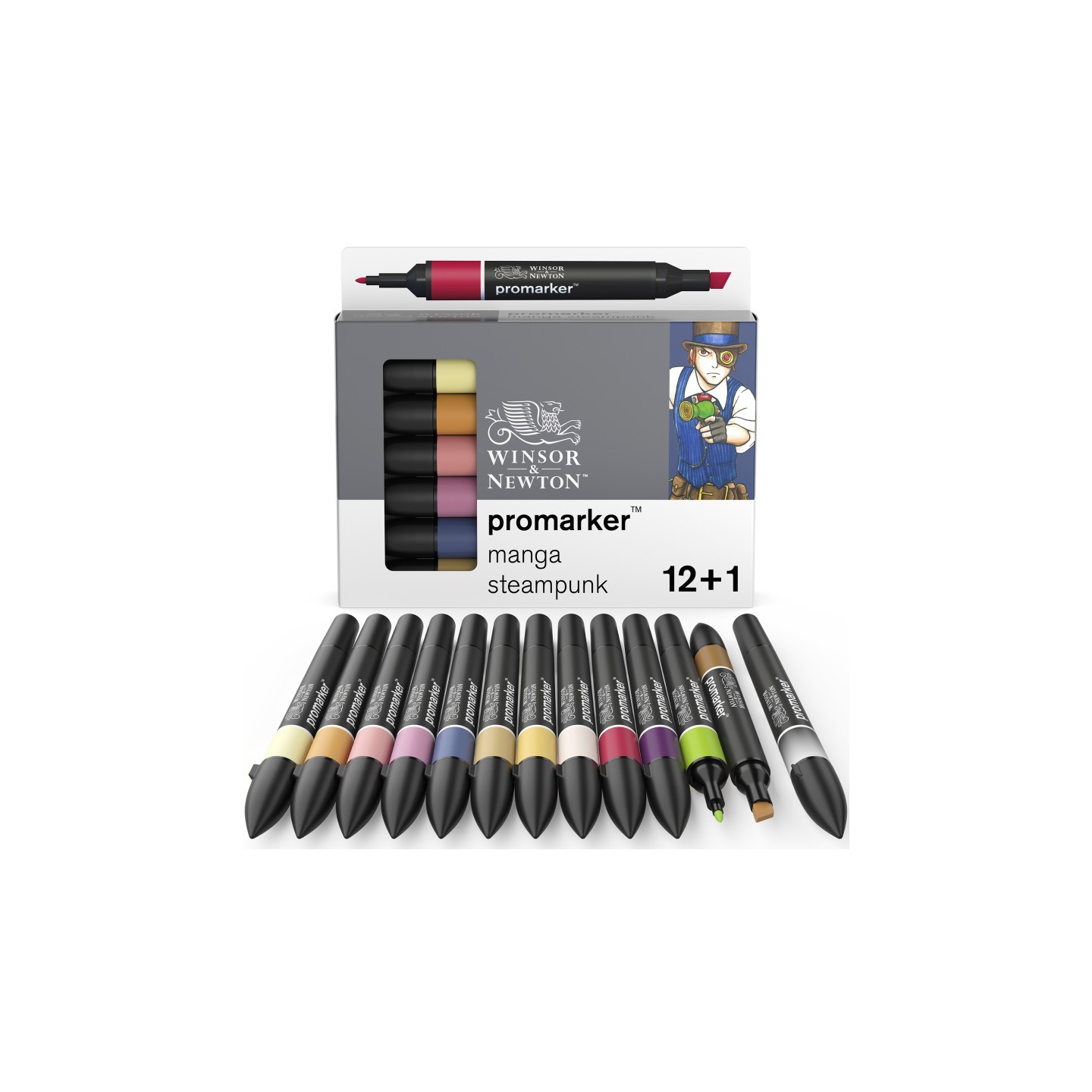 Winsor & Newton Promarker™, Manga Steampunk, Set of 12+1