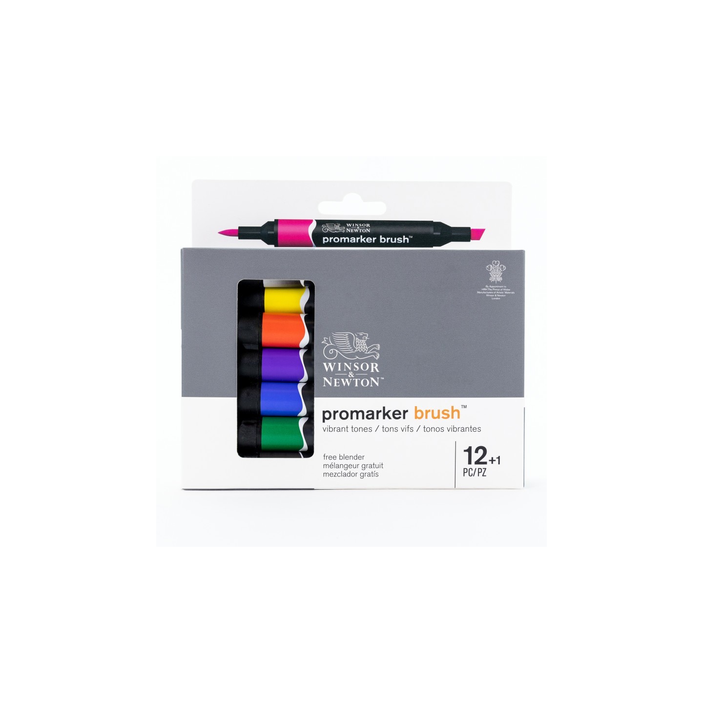 Winsor & Newton Promarker™ Brush, Vibrant Tones, Set of 12+1