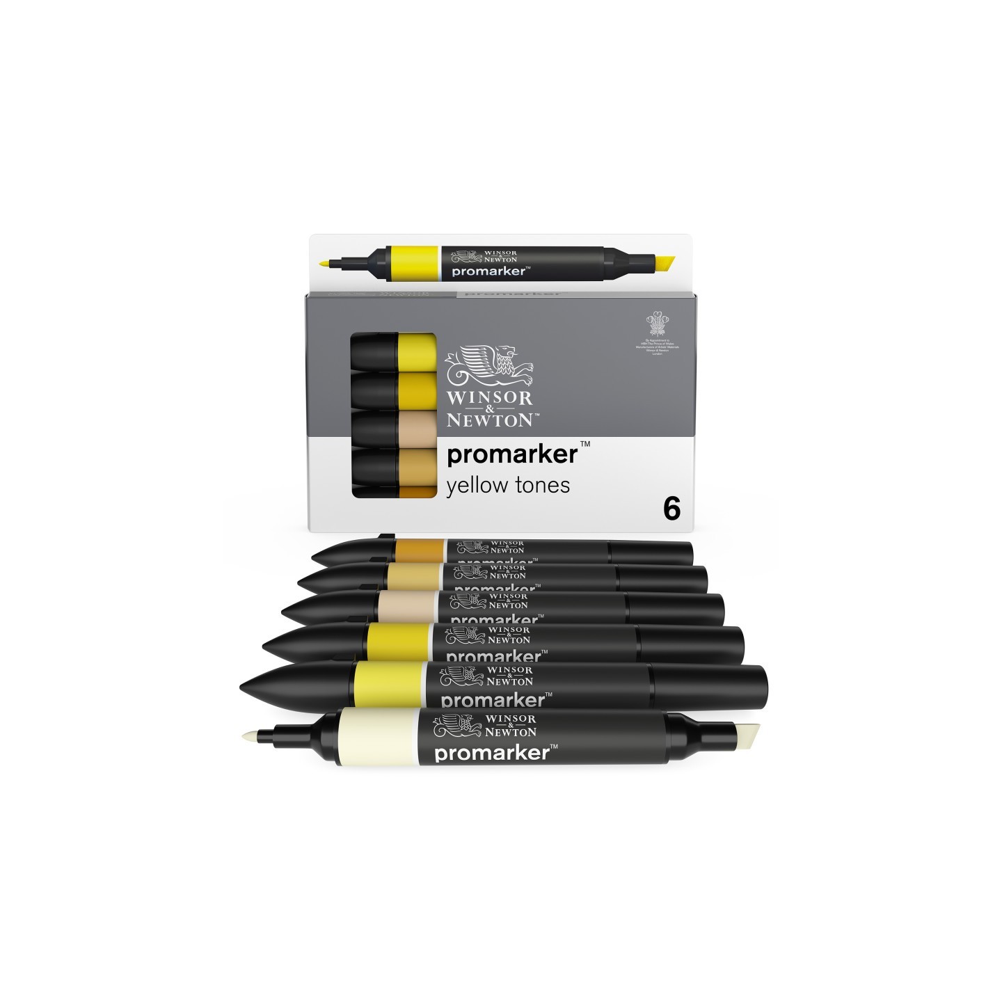 Winsor & Newton Promarker™ Yellow Tones, Set of 6