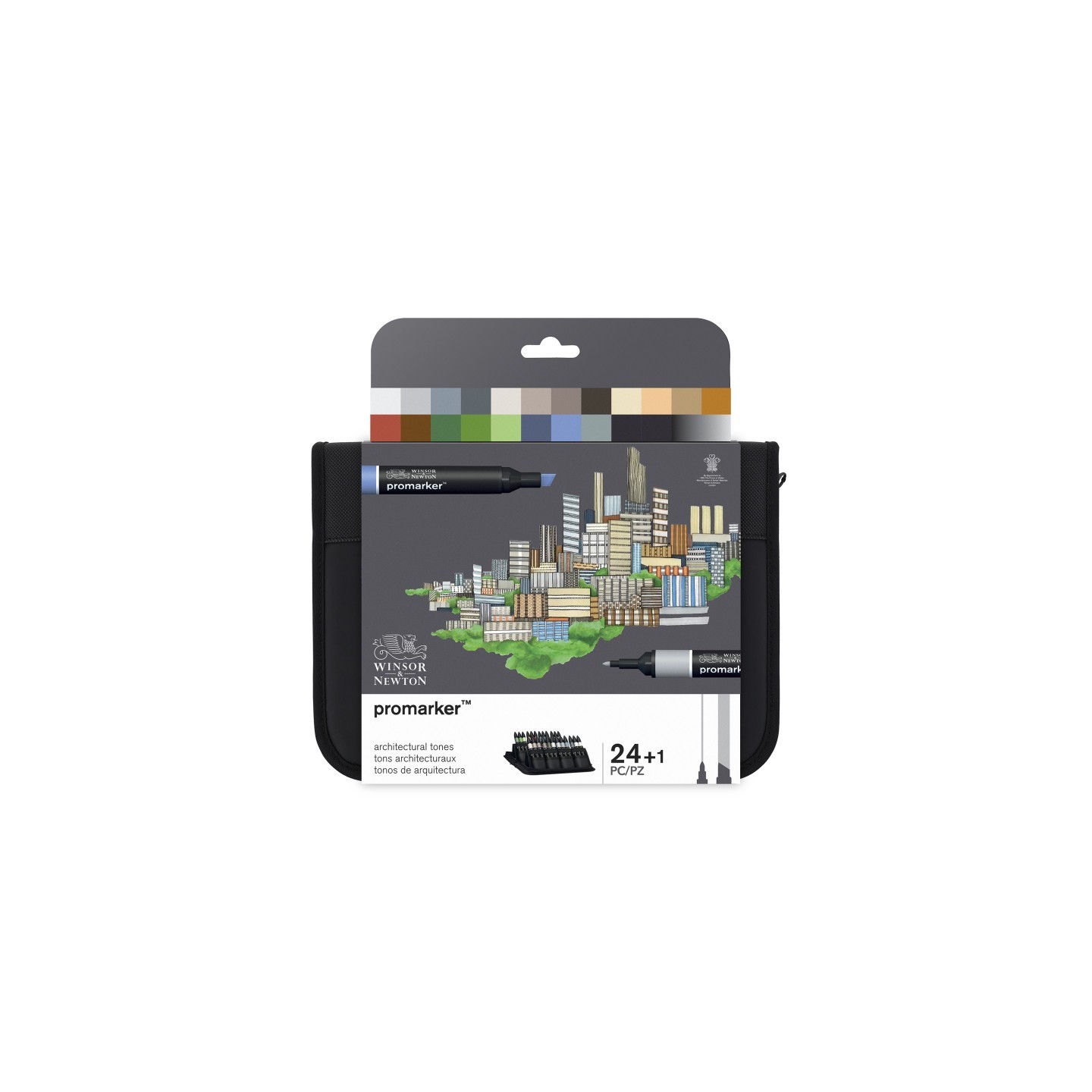 Winsor & Newton Promarker™ Architecture Zipper Wallet, Set of 24