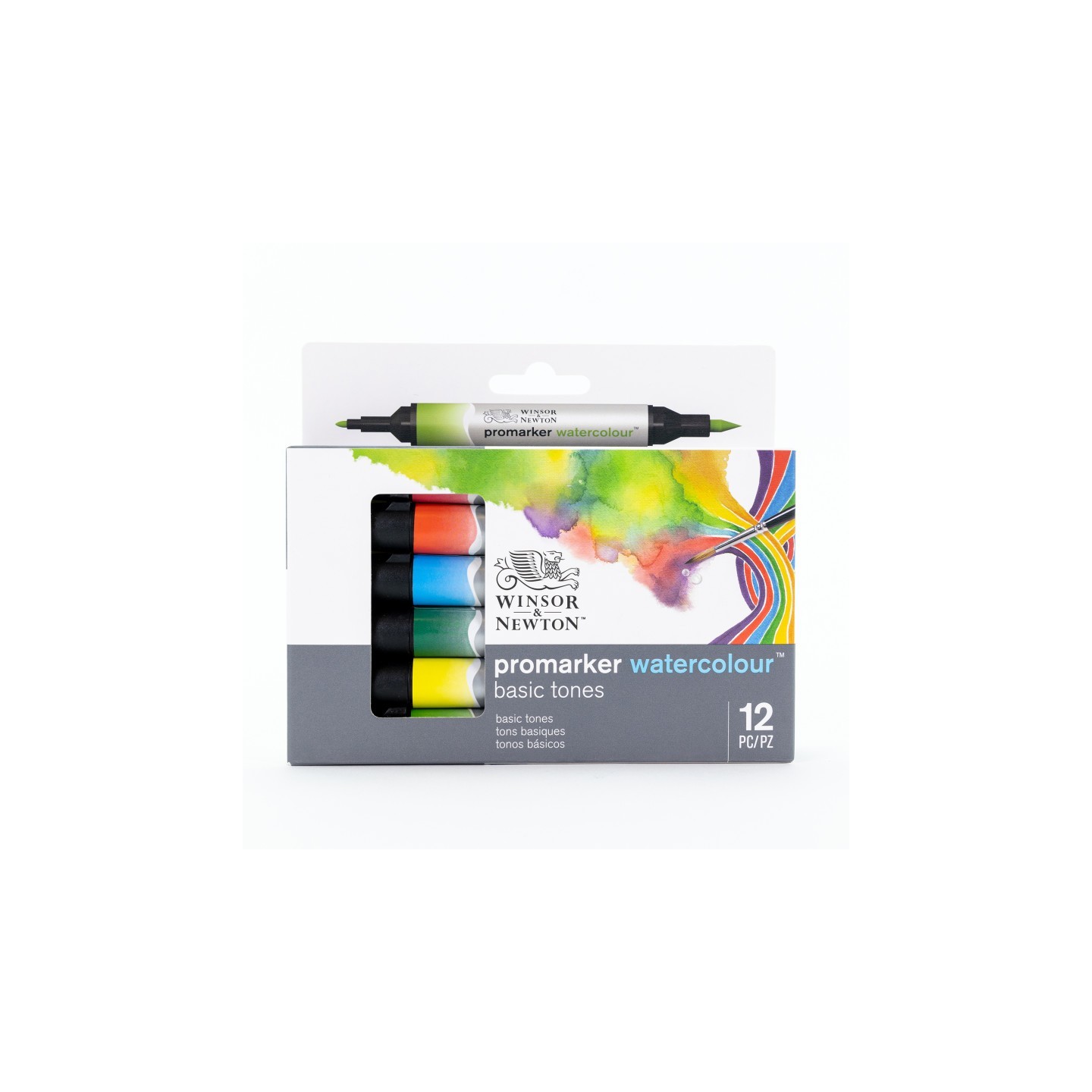 Winsor & Newton Promarker™ Watercolor, Basic Tones, Set of 12