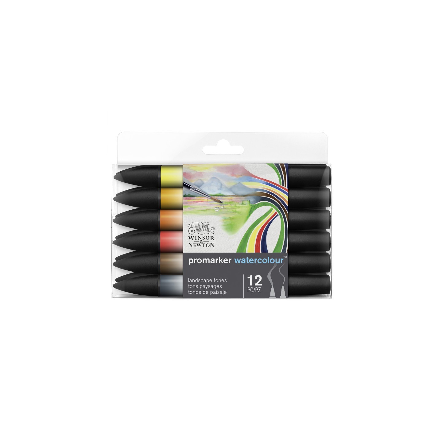 Winsor & Newton Promarker™ Watercolor, Landscape Tones, Set of 12