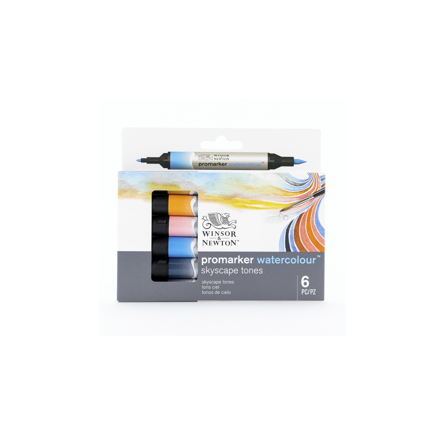 Winsor & Newton Promarker™ Watercolor, Sky Tones, Set of 6