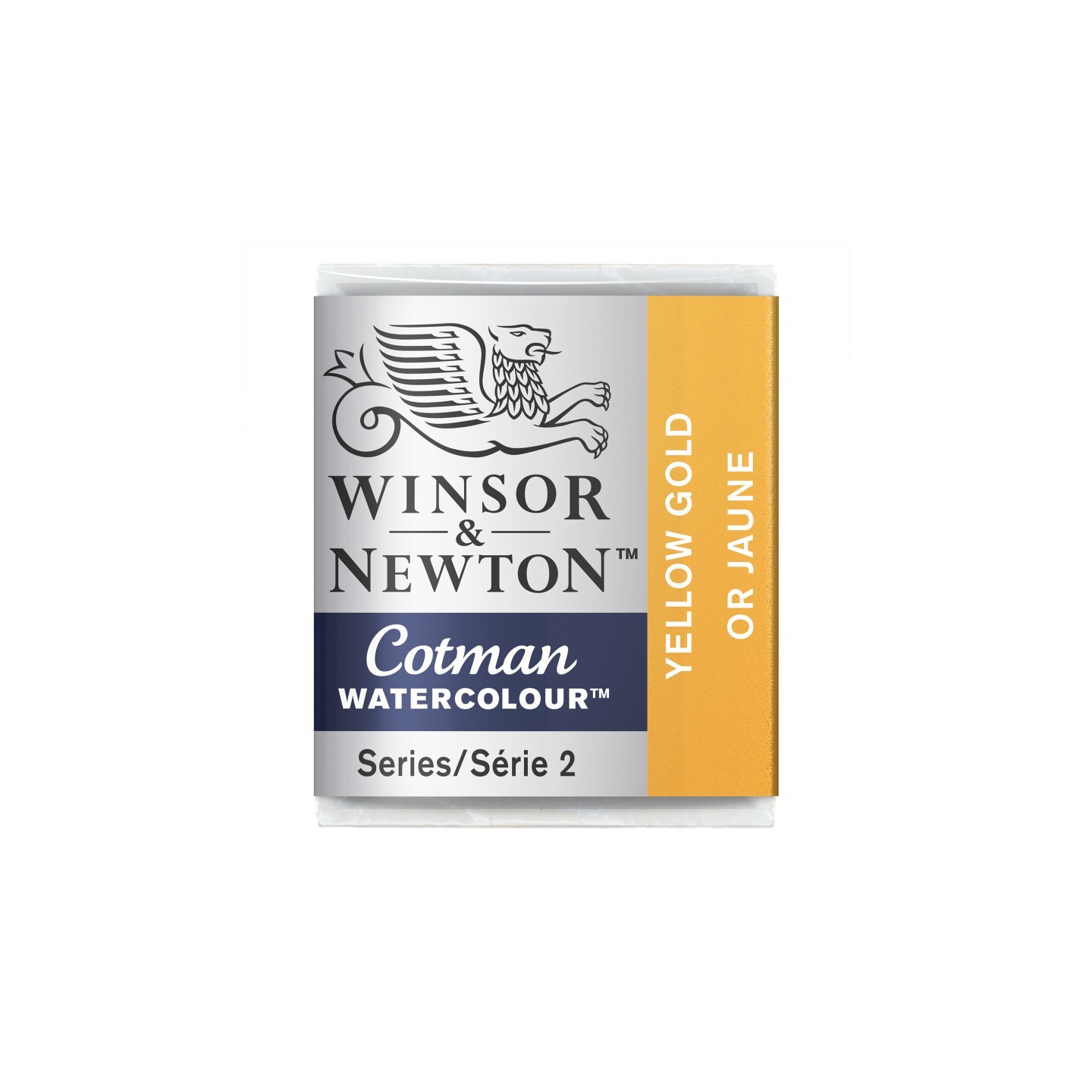 Winsor & Newton Cotman Watercolor Paint, Half Pan, Yellow Gold