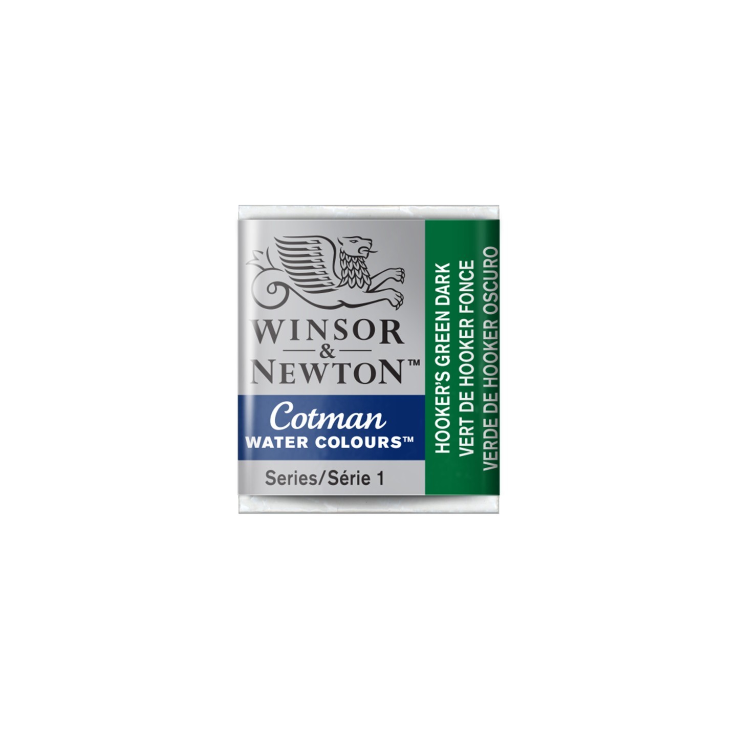 Winsor & Newton Cotman Watercolor Paint, Half Pan, Hooker's Green Dark