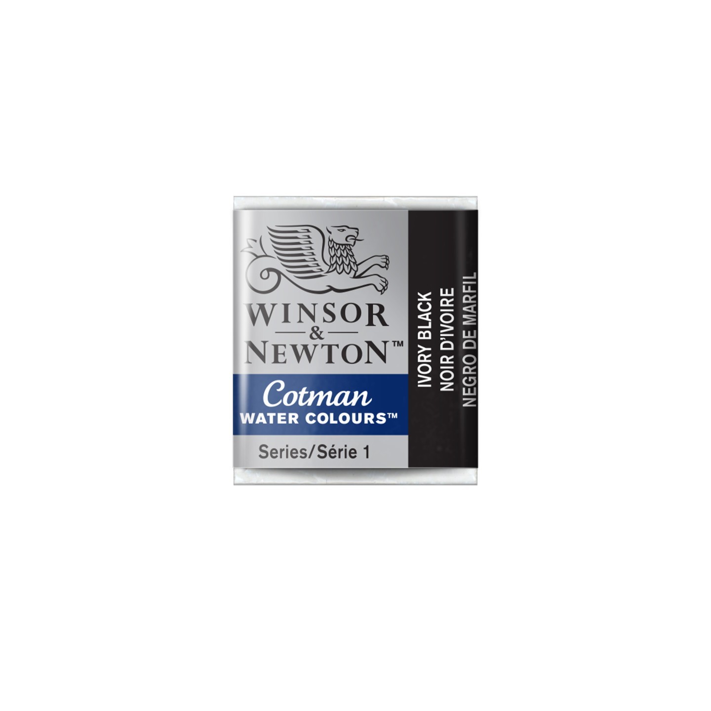 Winsor & Newton Cotman Watercolor Paint, Half Pan, Ivory Black