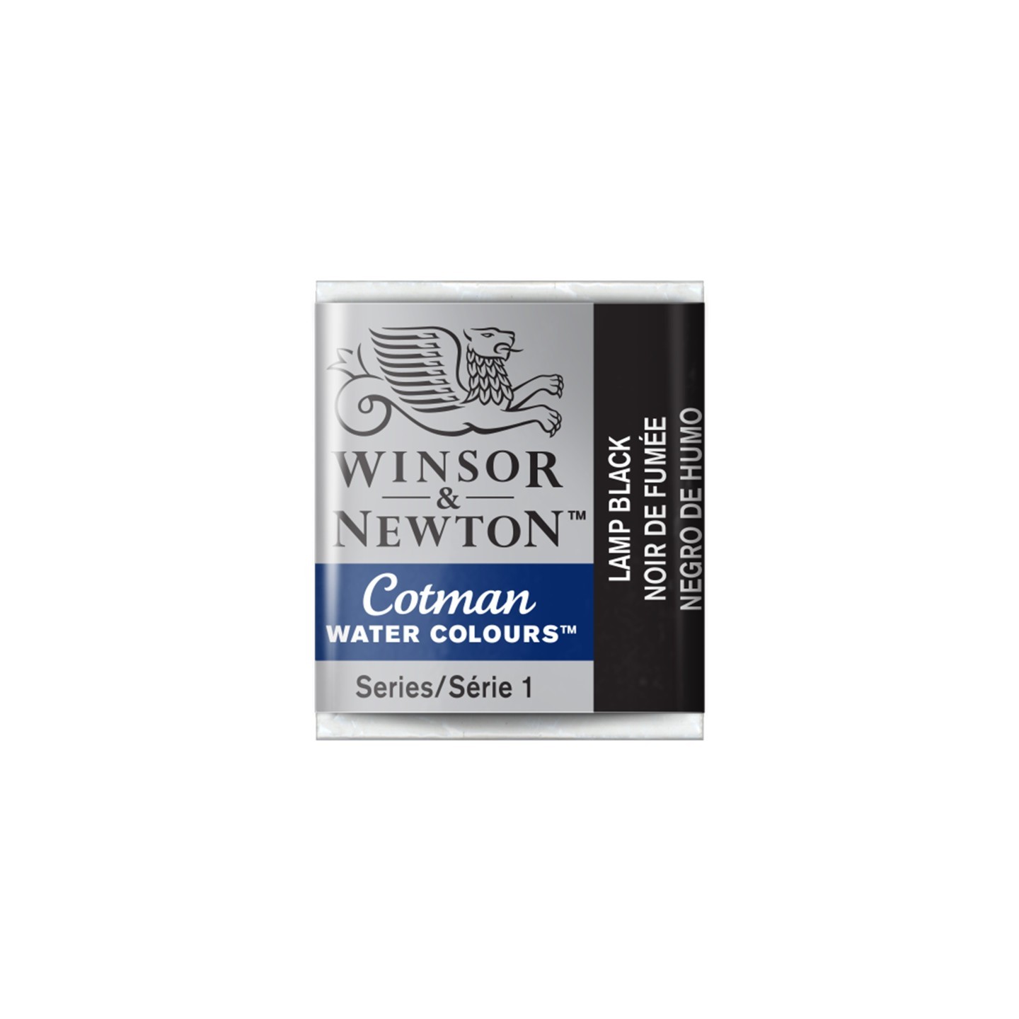 Winsor & Newton Cotman Watercolor Paint, Half Pan, Lamp Black