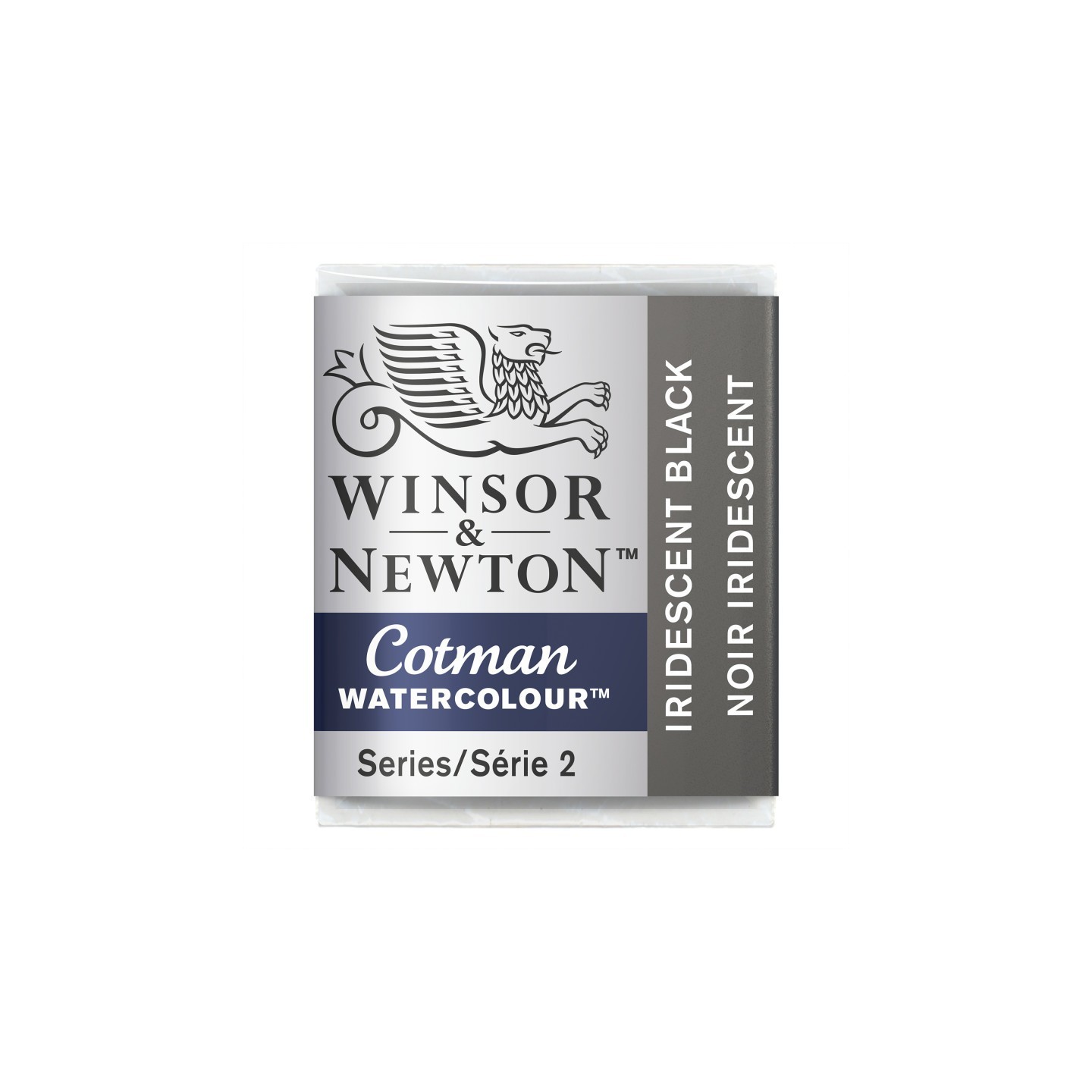 Winsor & Newton Cotman Watercolor Paint, Half Pan, Iridescent Black