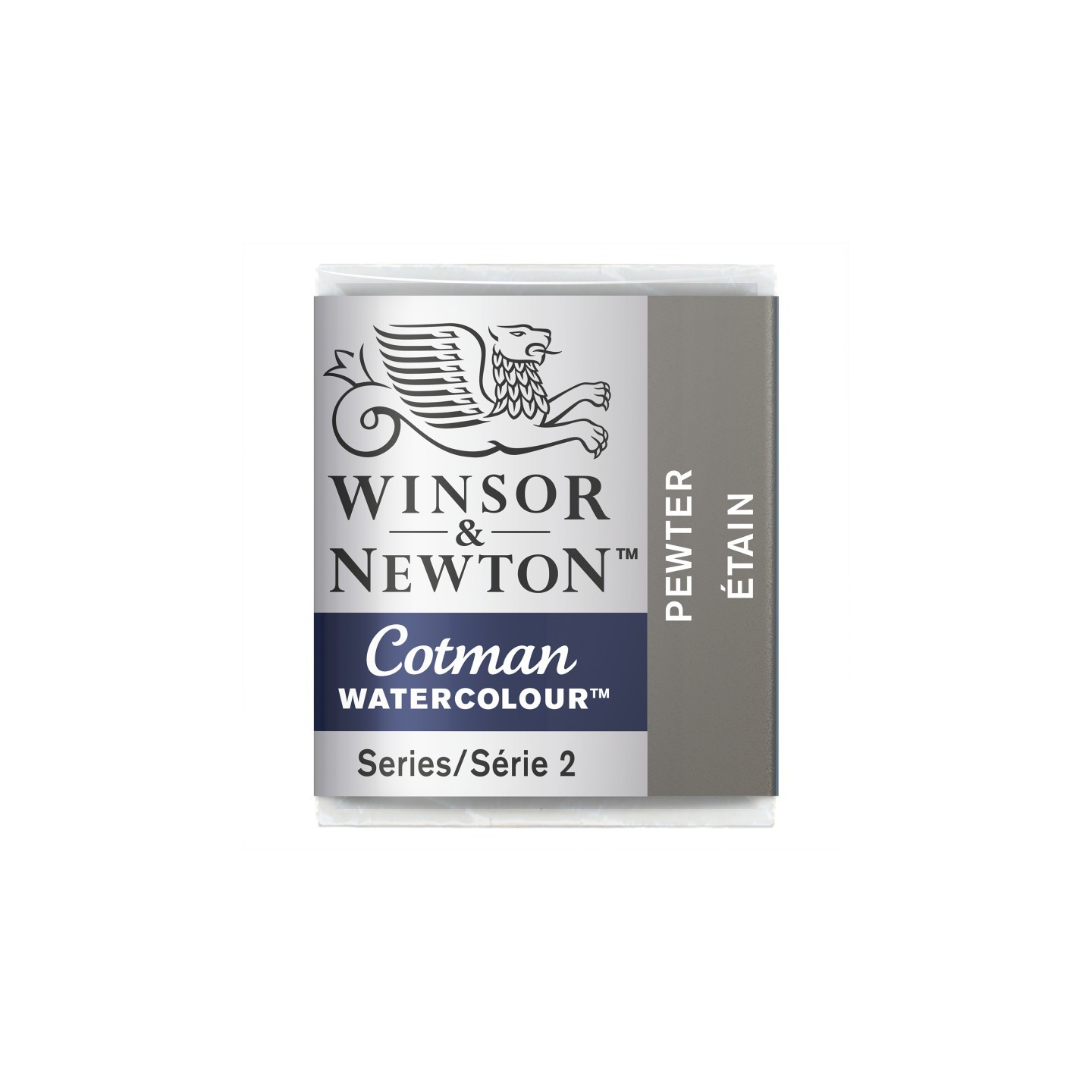 Winsor & Newton Cotman Watercolor Paint, Half Pan, Pewter