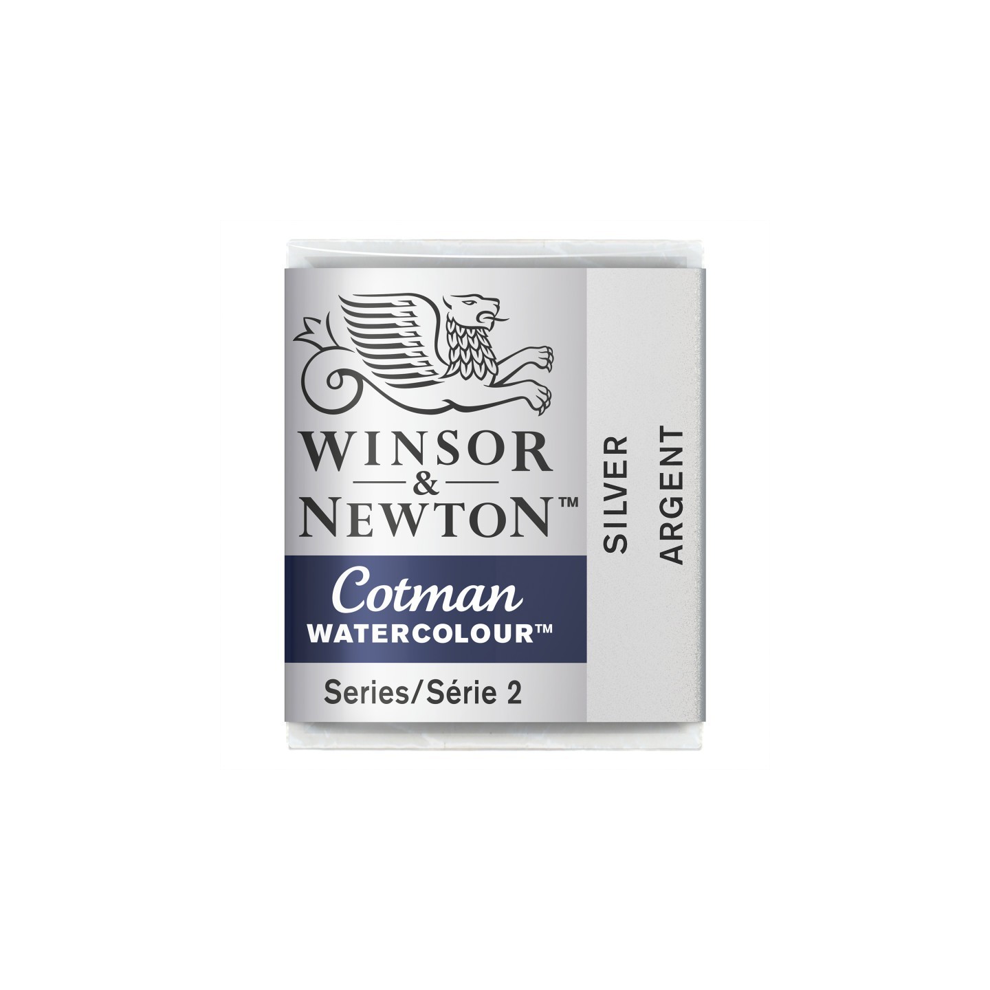 Winsor & Newton Cotman Watercolor Paint, Half Pan, Silver