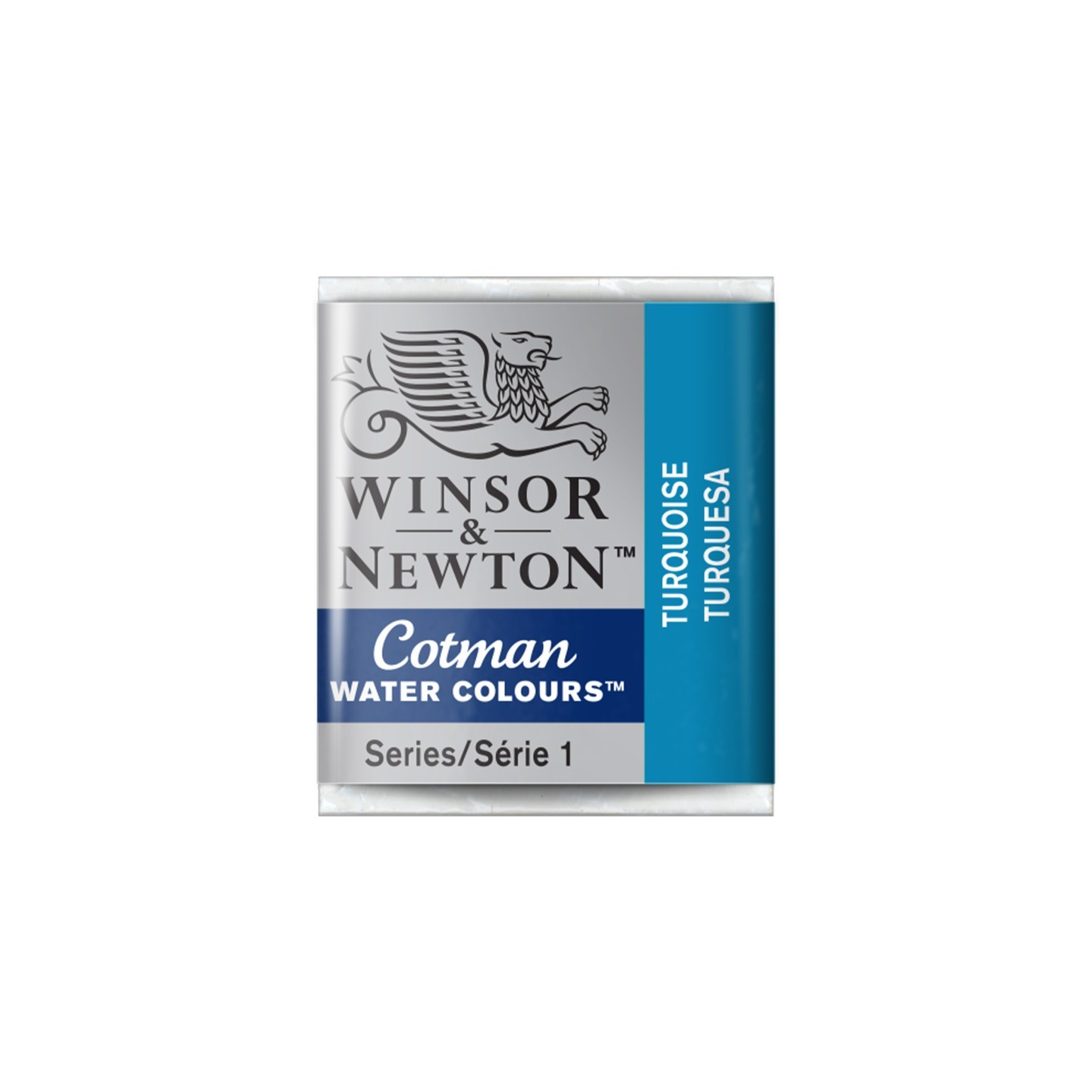 Winsor & Newton Cotman Watercolor Paint, Half Pan, Turquoise