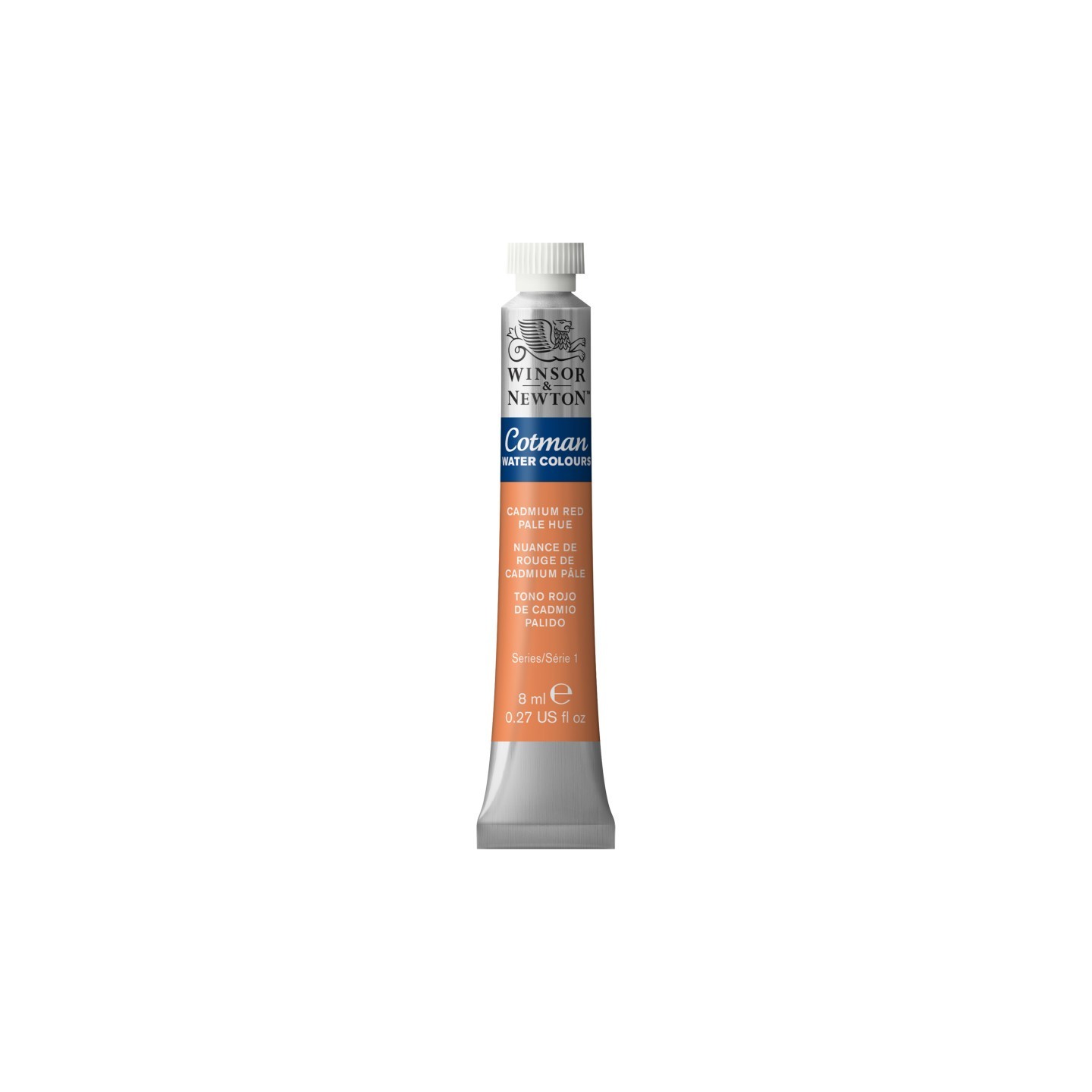 Winsor & Newton Cotman Watercolor Paint, 8 mL Tube, Cadmium Red Pale Hue