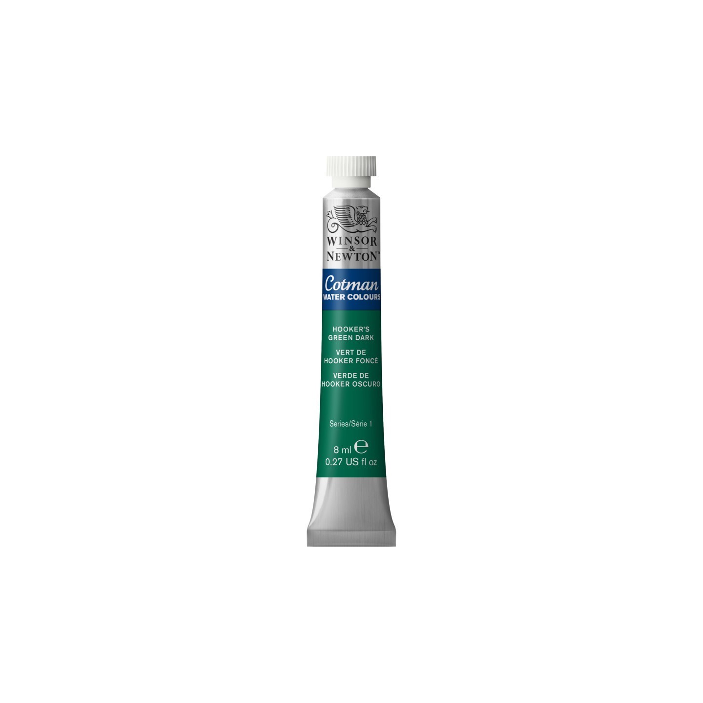 Winsor & Newton Cotman Watercolor Paint, 8 mL Tube, Hooker's Green Dark