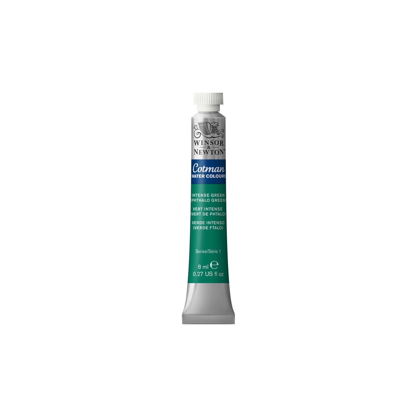 Winsor & Newton Cotman Watercolor Paint, 8 mL Tube, Intense Phthalo Green