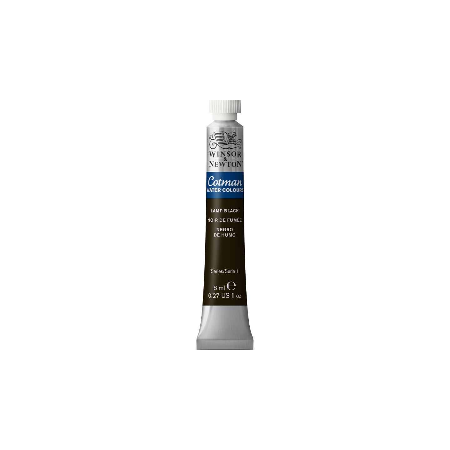 Winsor & Newton Cotman Watercolor Paint, 8 mL Tube, Lamp Black