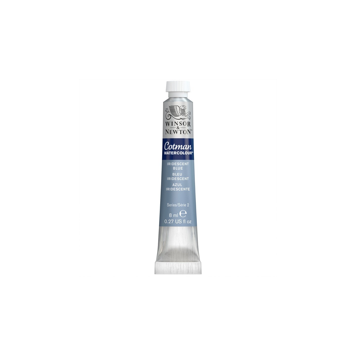 Winsor & Newton Cotman Watercolor Paint, 8 mL Tube, Iridescent Blue