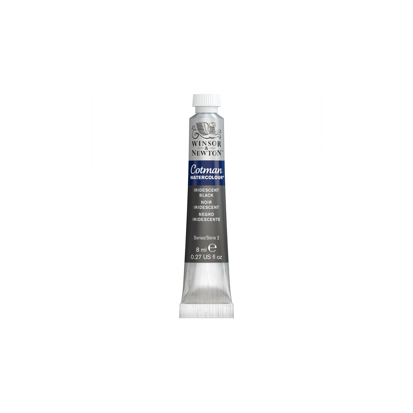 Winsor & Newton Cotman Watercolor Paint, 8 mL Tube, Iridescent Black