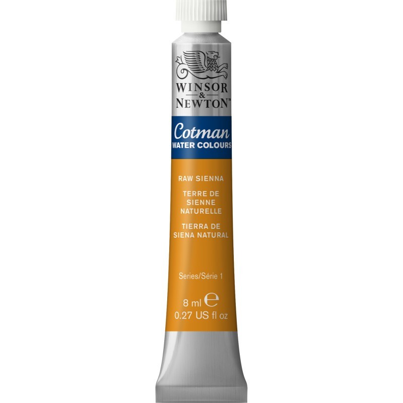 Winsor & Newton Cotman Watercolor Paint, 8 mL Tube, Raw Sienna