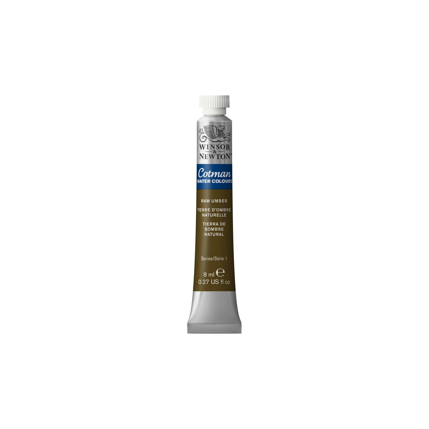 Winsor & Newton Cotman Watercolor Paint, 8 mL Tube, Raw Umber