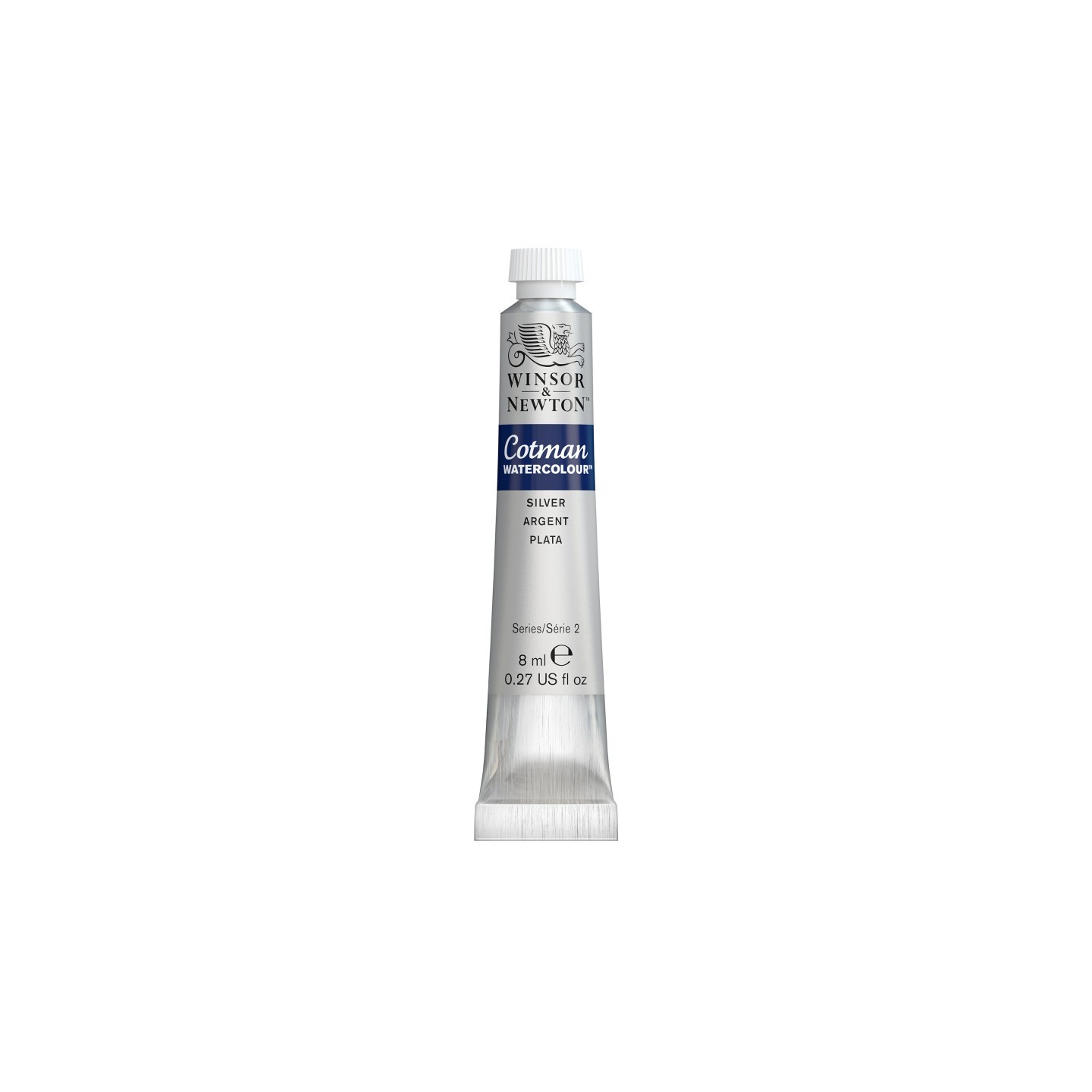 Winsor & Newton Cotman Watercolor Paint, 8 mL Tube, Silver