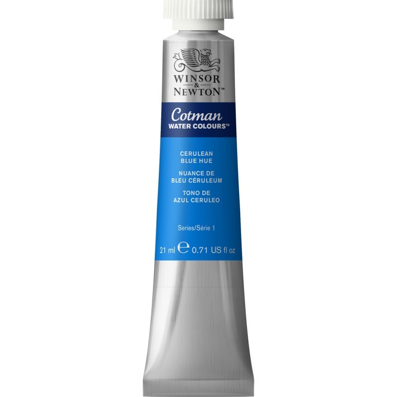 Winsor & Newton Cotman Watercolor Paint, 21 mL Tube, Cerulean Blue Hue
