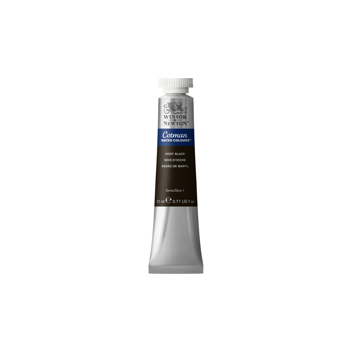Winsor & Newton Cotman Watercolor Paint, 21 mL Tube, Ivory Black