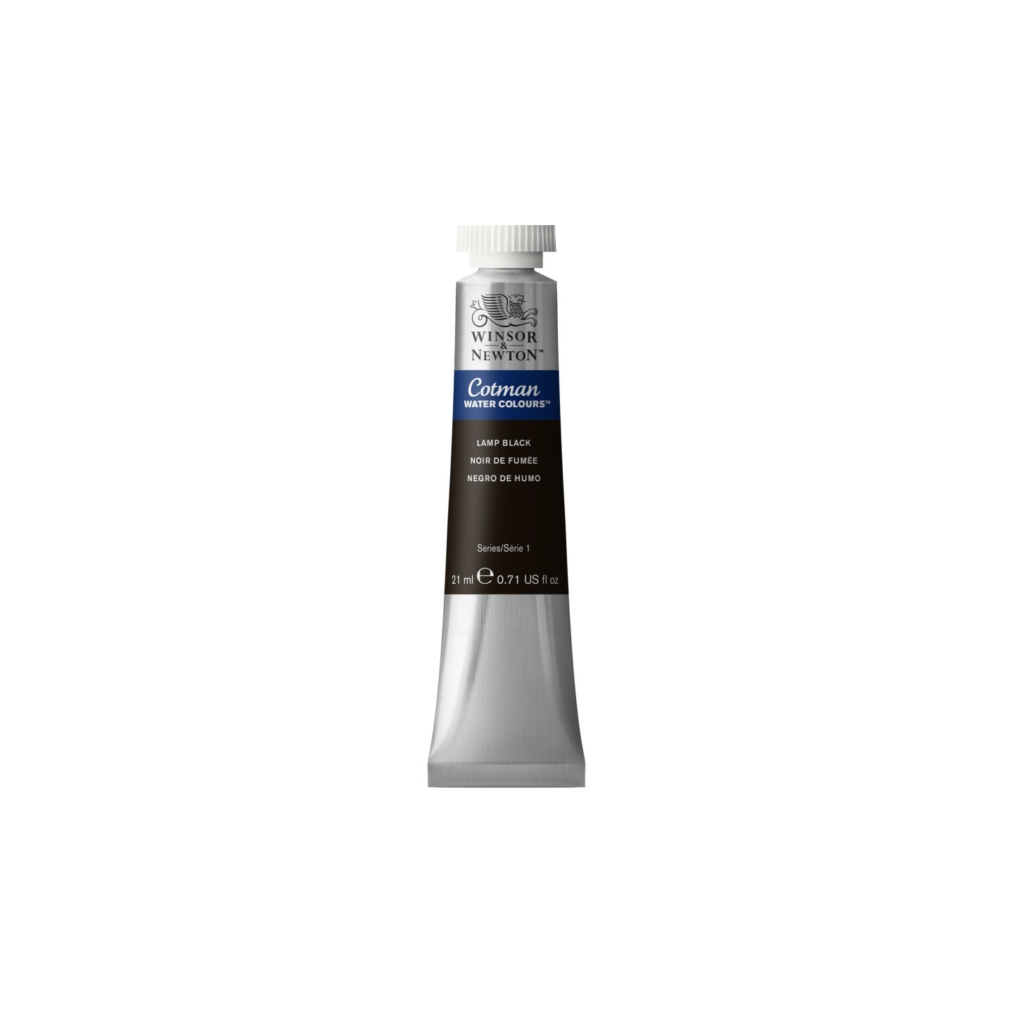 Winsor & Newton Cotman Watercolor Paint, 21 mL Tube, Lamp Black