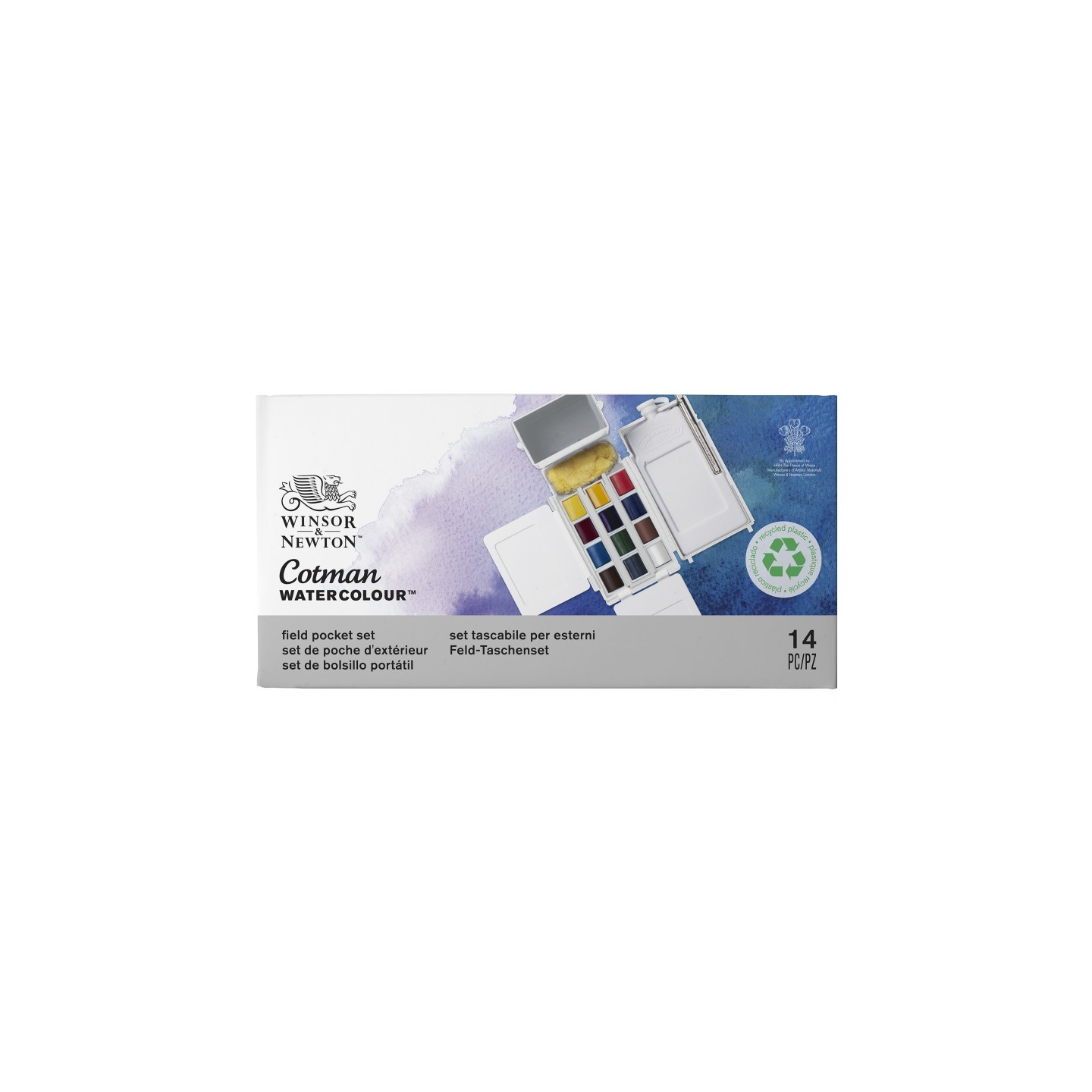 Winsor & Newton Cotman Watercolor Field Pocket Set, 12 Colors